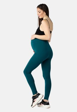 Be Mammy Umstandsleggings Damen Lange Umstandsleggings aus Bio-Baumwolle BE20-283 (1-tlg) elastischer Bund