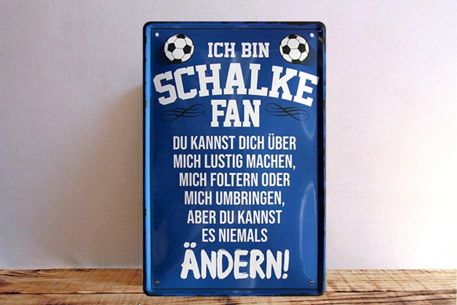 schilderkreis24 Metallschild Blechschild Ich bin Schalke Fan 20x30cm günstig online kaufen