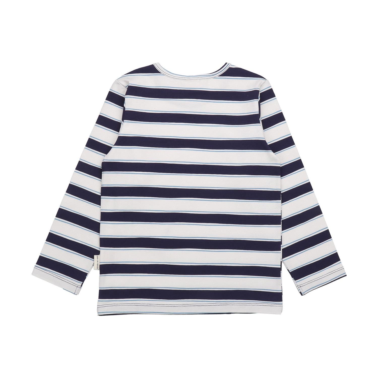 Walkiddy Langarmshirt Walkiddy mit Blau Streifen aus Bio Baumwolle Bio Baumwolle,GOTS,Kinderbekleidung,nachhaltige Klamotten,Langarm