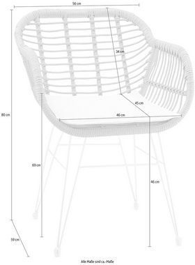 SalesFever Armlehnstuhl (Set, 2 St), Indoor- und Outdoor geeignet