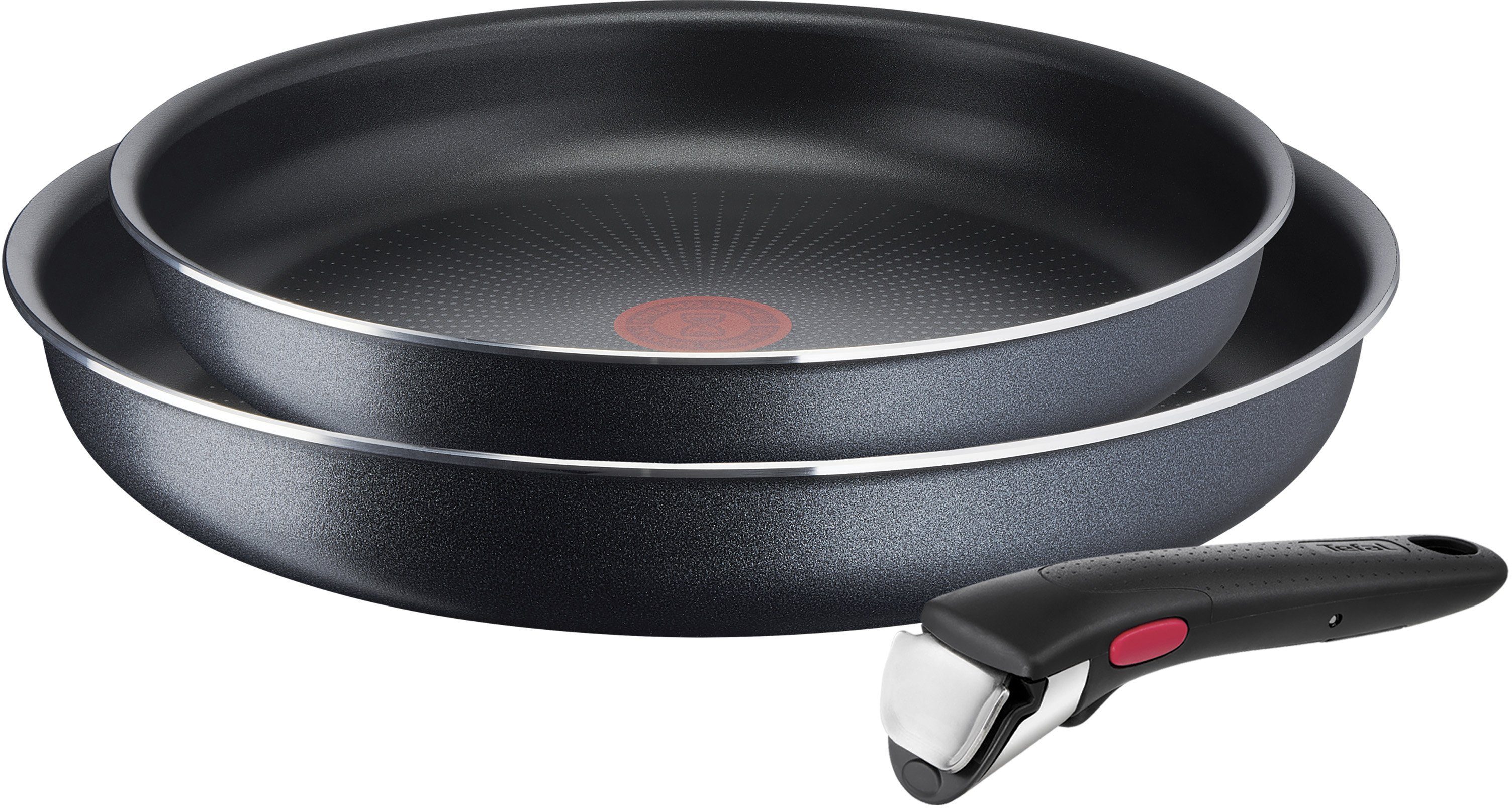 Tefal Pfannen-Set Ingenio XL Force, Griff, Aluminium Antihaft, abnehmbarer 3-tlg), (Set, Induktion Herdarten, alle Thermo-Signal