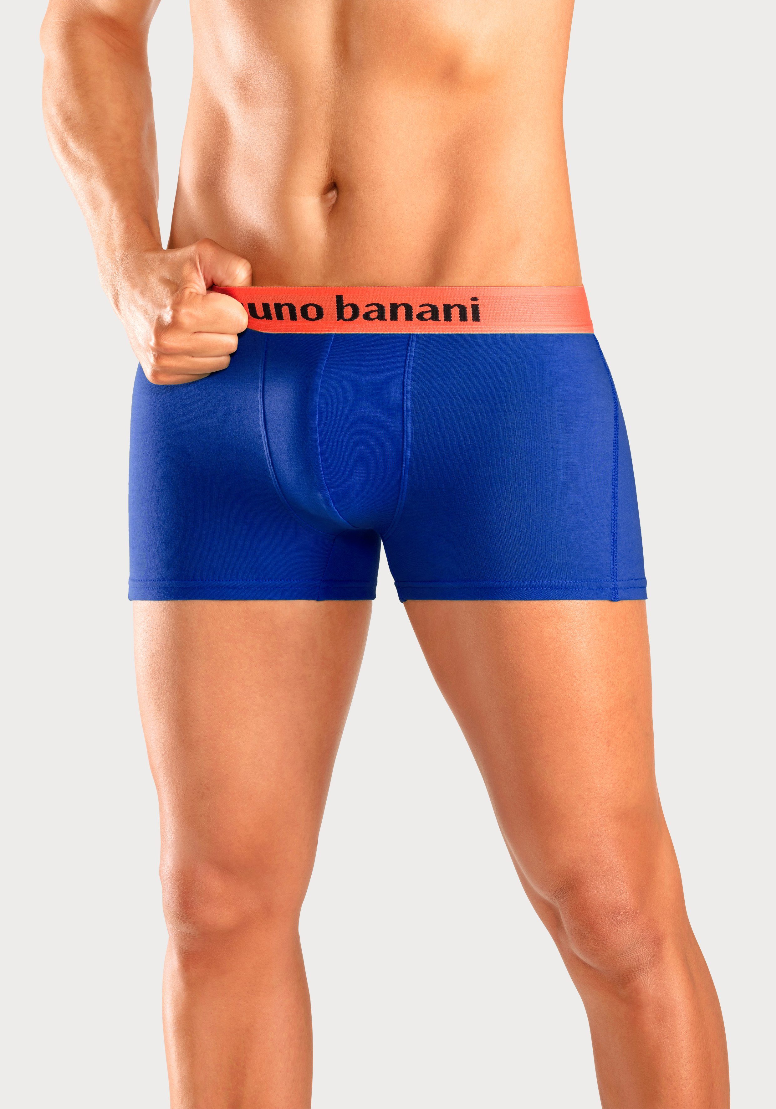 Bruno Banani Boxer Boxershorts für Herren (Packung, 4-St) mit farbigen Marken-Schriftzug am Bündchen – Bild 4 von 5