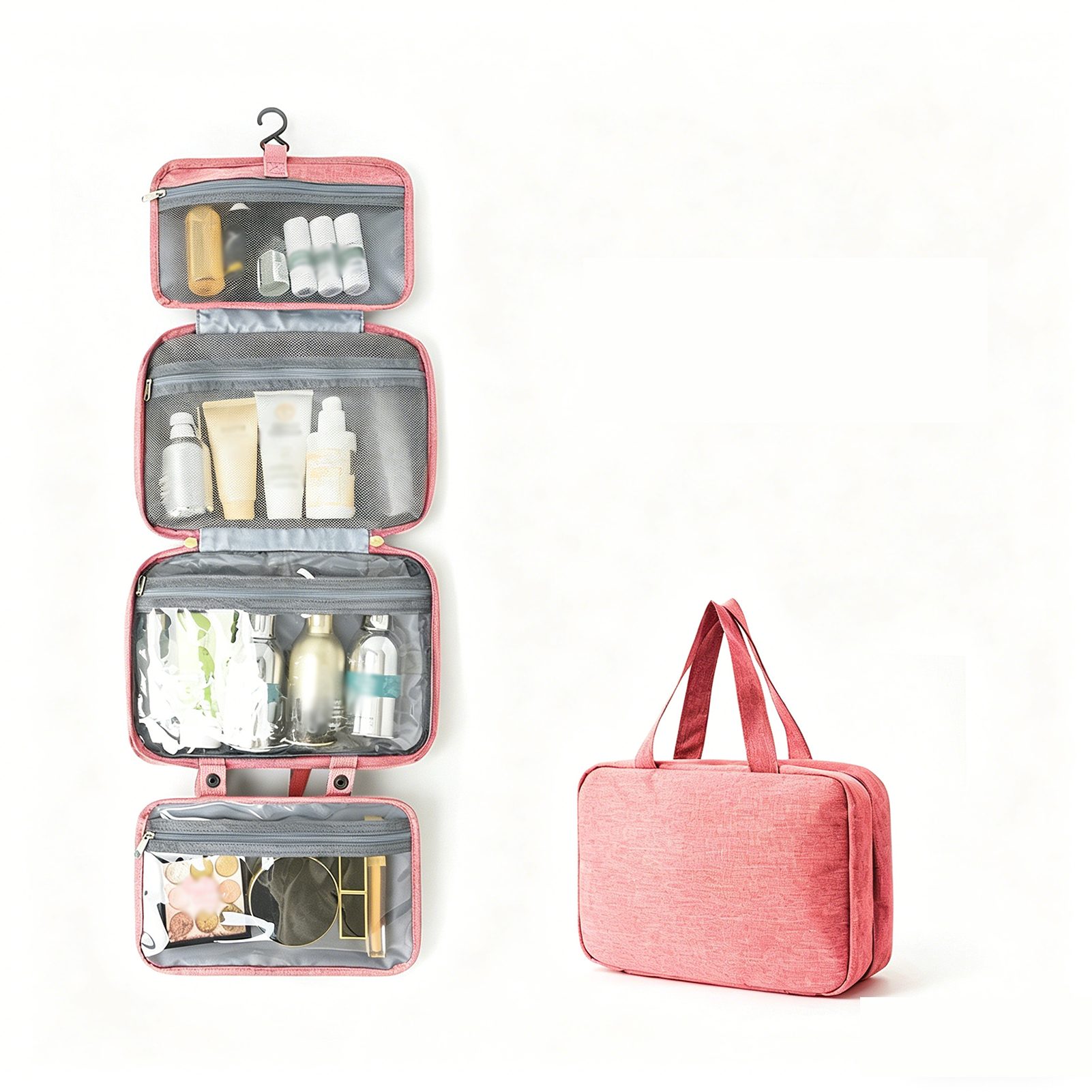 Jumpeak Kulturbeutel mehrfarbig,kompakt,Hautpflegeprodukte,Aufbewahrung,Kosmetiktasche (Spar-Set), langlebig,Kulturbeutel,Schutz,trocken,vielseitig,ReiseKosmetiktasche