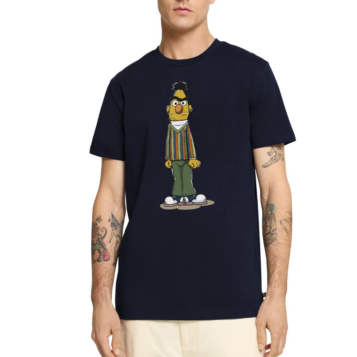 Spreadshirt T-Shirt Sesamstraße Bert wütend Männer Premium T-Shirt (1-tlg)