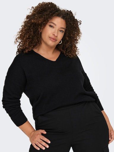 ONLY CARMAKOMA V-Ausschnitt-Pullover CARMARGARETA LS PULLOVER günstig online kaufen