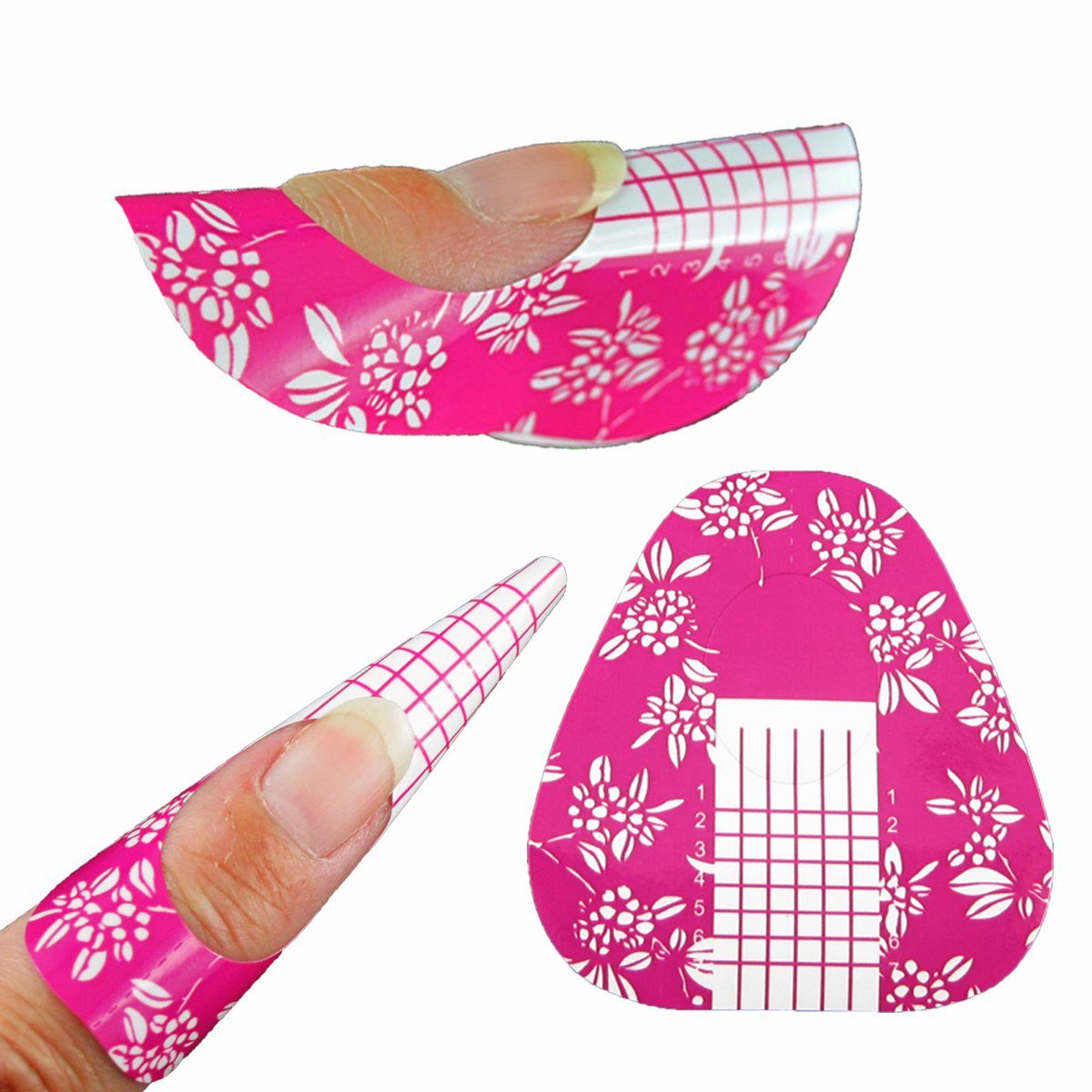 Sun Garden Nails Nageldesign Verlängerungsfolie 500 Zubehör Mode Selbstklebende Stück Nagelschablonen FO-20