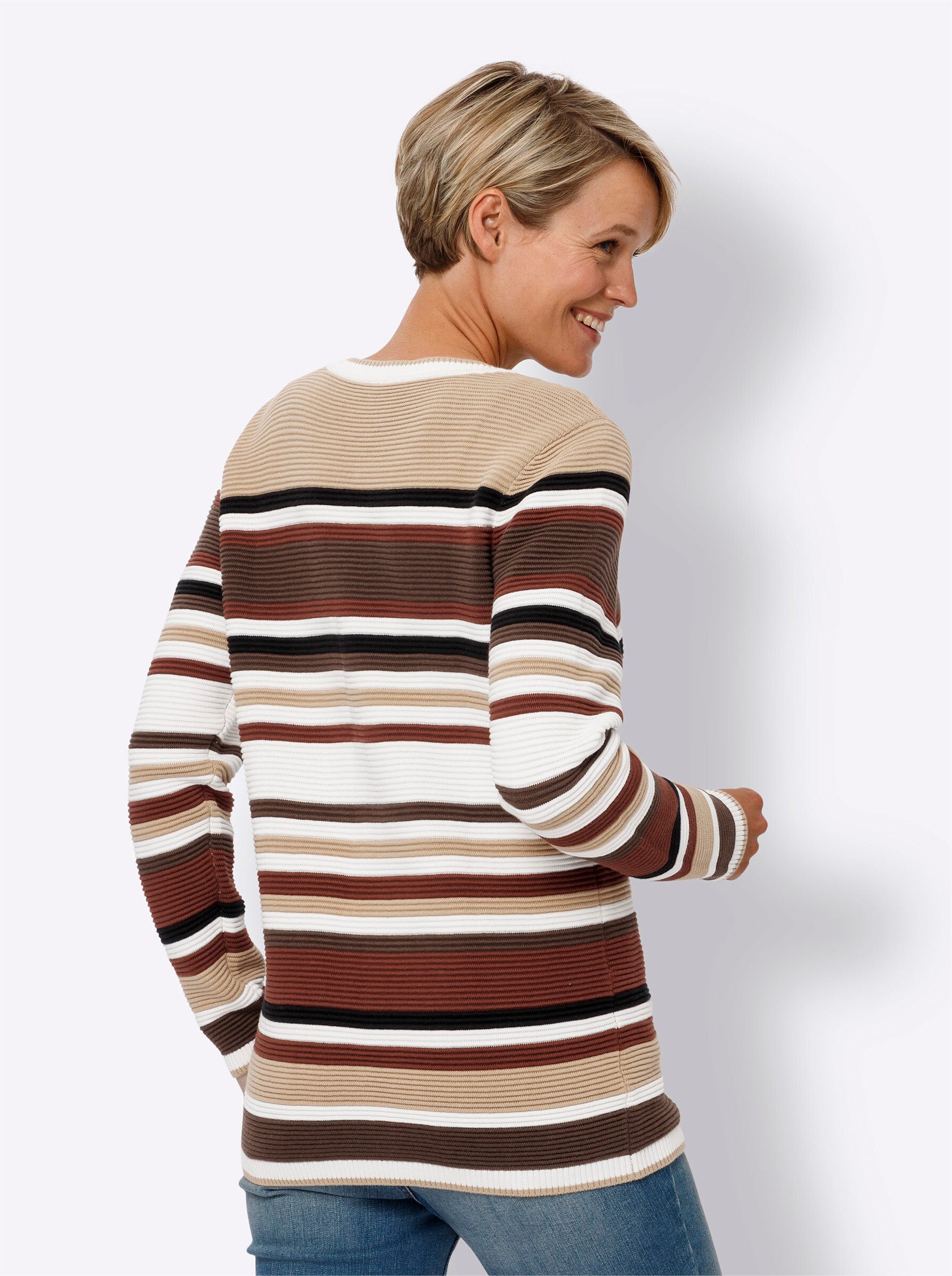 Sieh an! Strickpullover Rundhalspullover . günstig online kaufen