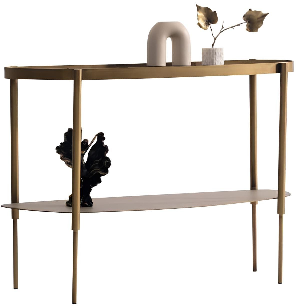 Xlmoebel Konsolentisch Eleganter Tisch aus Marmor mit schwarzem Metallrahmen (1-St), Made in Europa