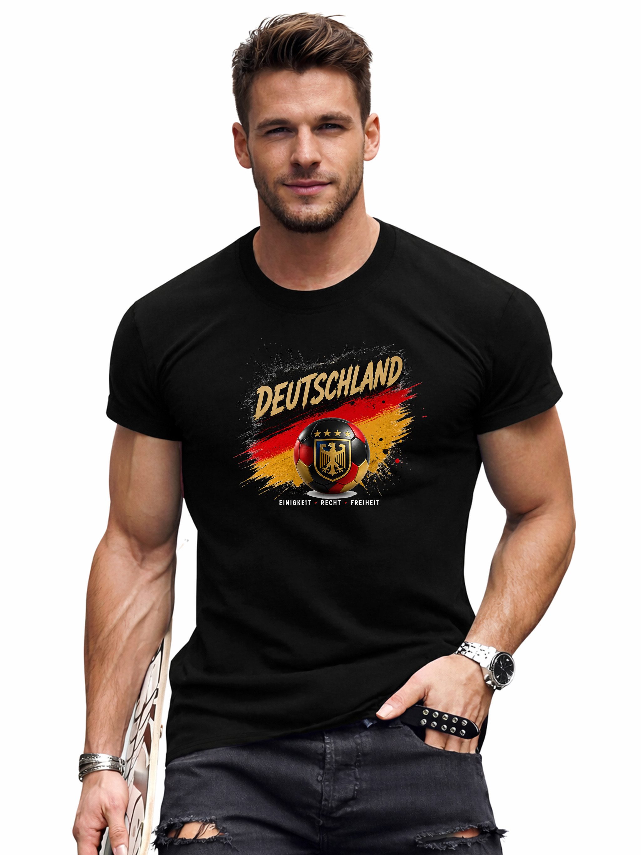 RMK T-Shirt Herren Shirt Fußball WM Deutschland 100% Baumwolle