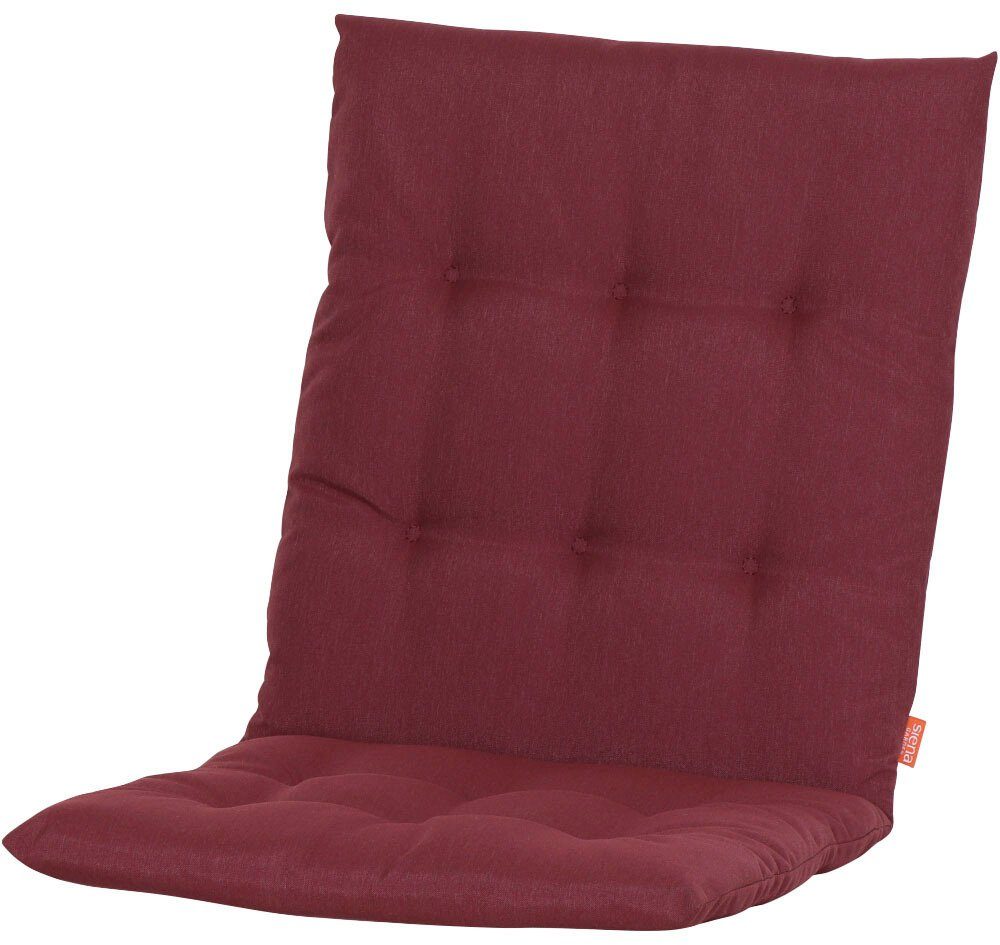100% Sesselauflage Polyester, Uni, ATRIA recyceltem Dessin cm, Dining, Siena Garden in rot Farben verschiedenen 96