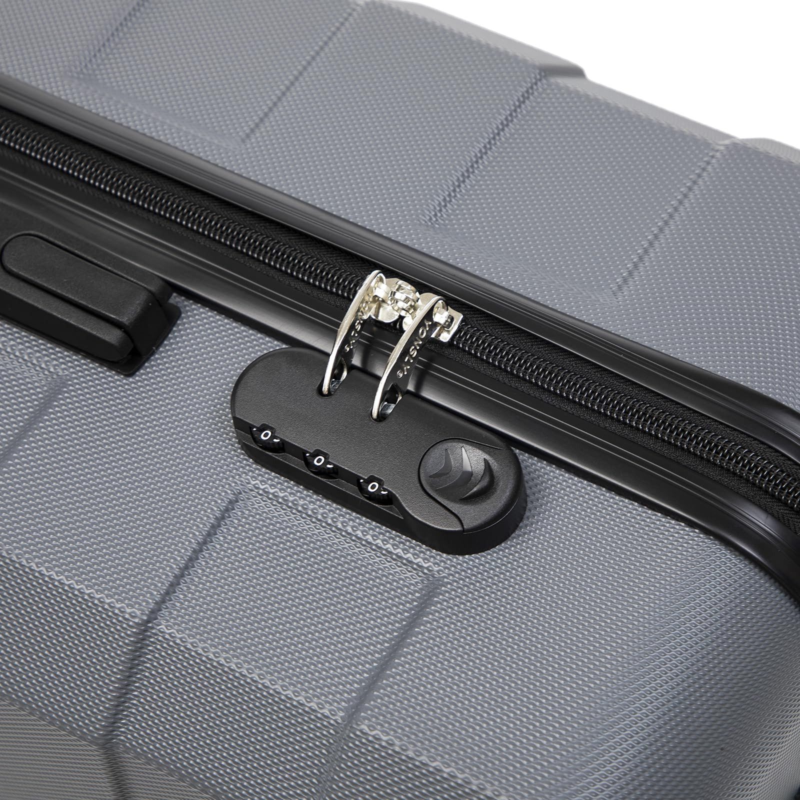 YONSLY Handgepäckkoffer Reisekoffer Trolley Handgepäck Hartschale, 4 Rollen, Zahlenschloss, ABS-Hartschale, 360°-Rollen, weicher Gummigriff – Bild 5 von 5