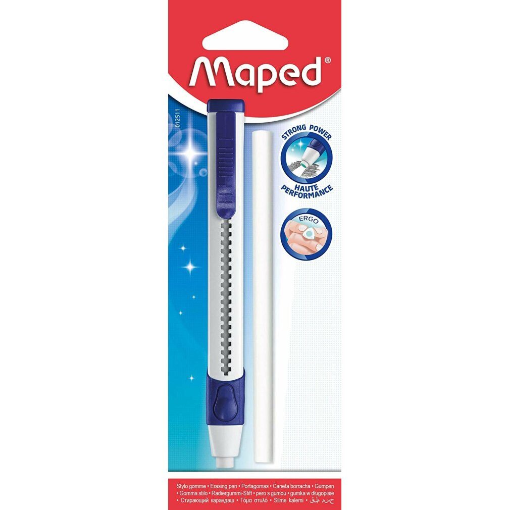 MAPED Radiergummi Gummistift Gom Pen mit Ersatzgummi (Mix)