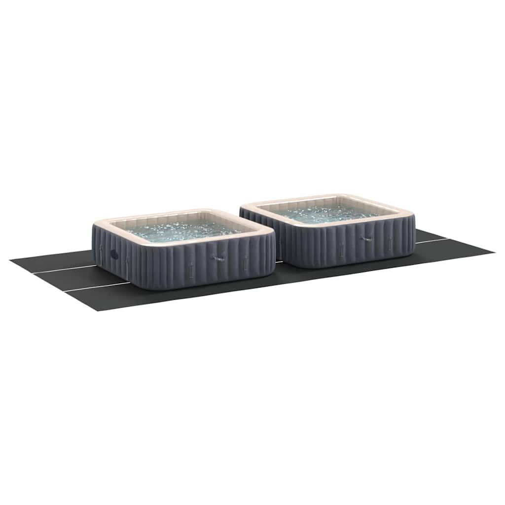 vidaXL Pool-Abdeckplane 750 x 372 x 0,1 cm Rechteckige Pool-Unterlage Schwarz PVC 750x372 cm W
