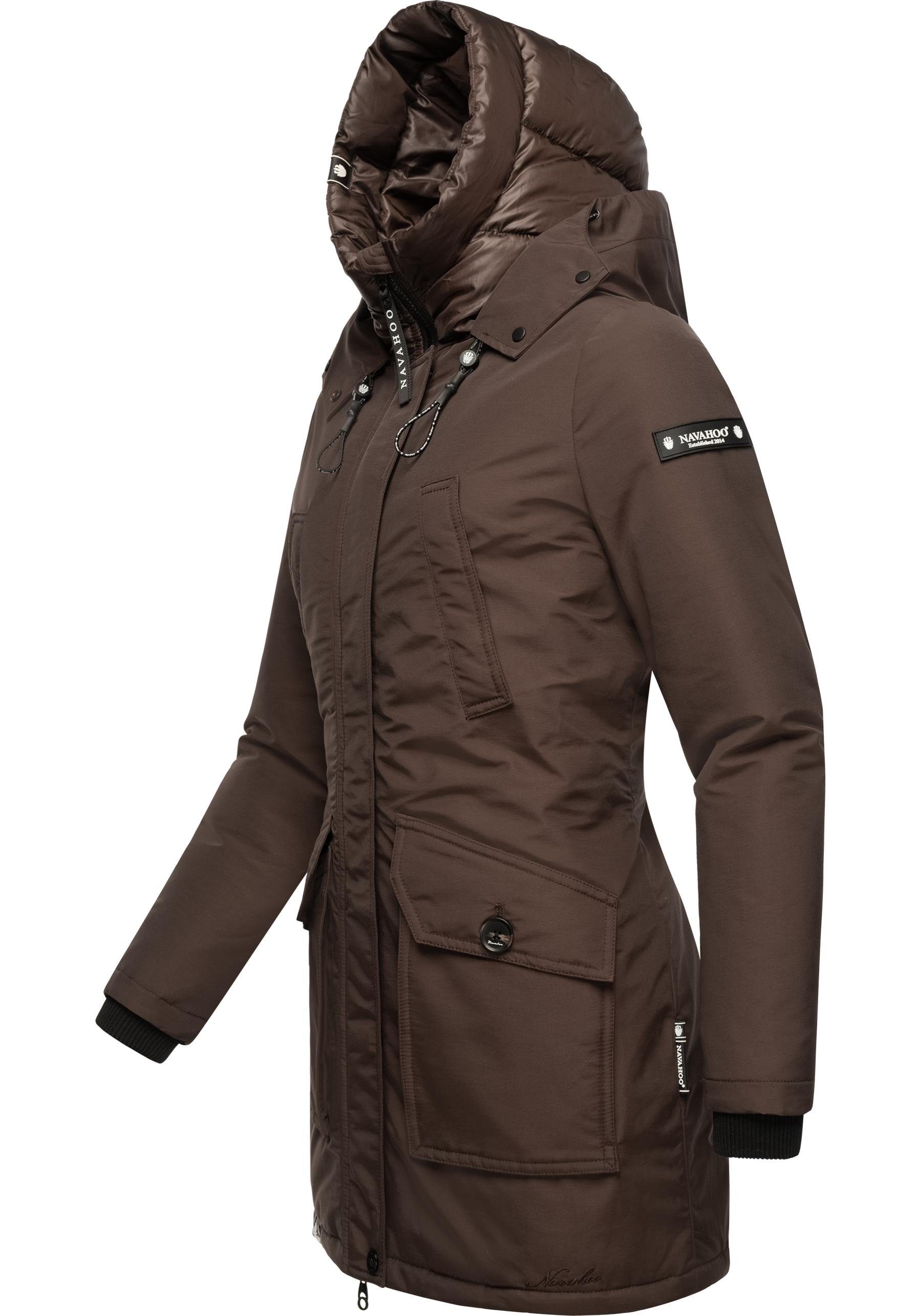 Navahoo Winterjacke Blizzardstorm Warm gefütterter Wintermantel mit Kapuze