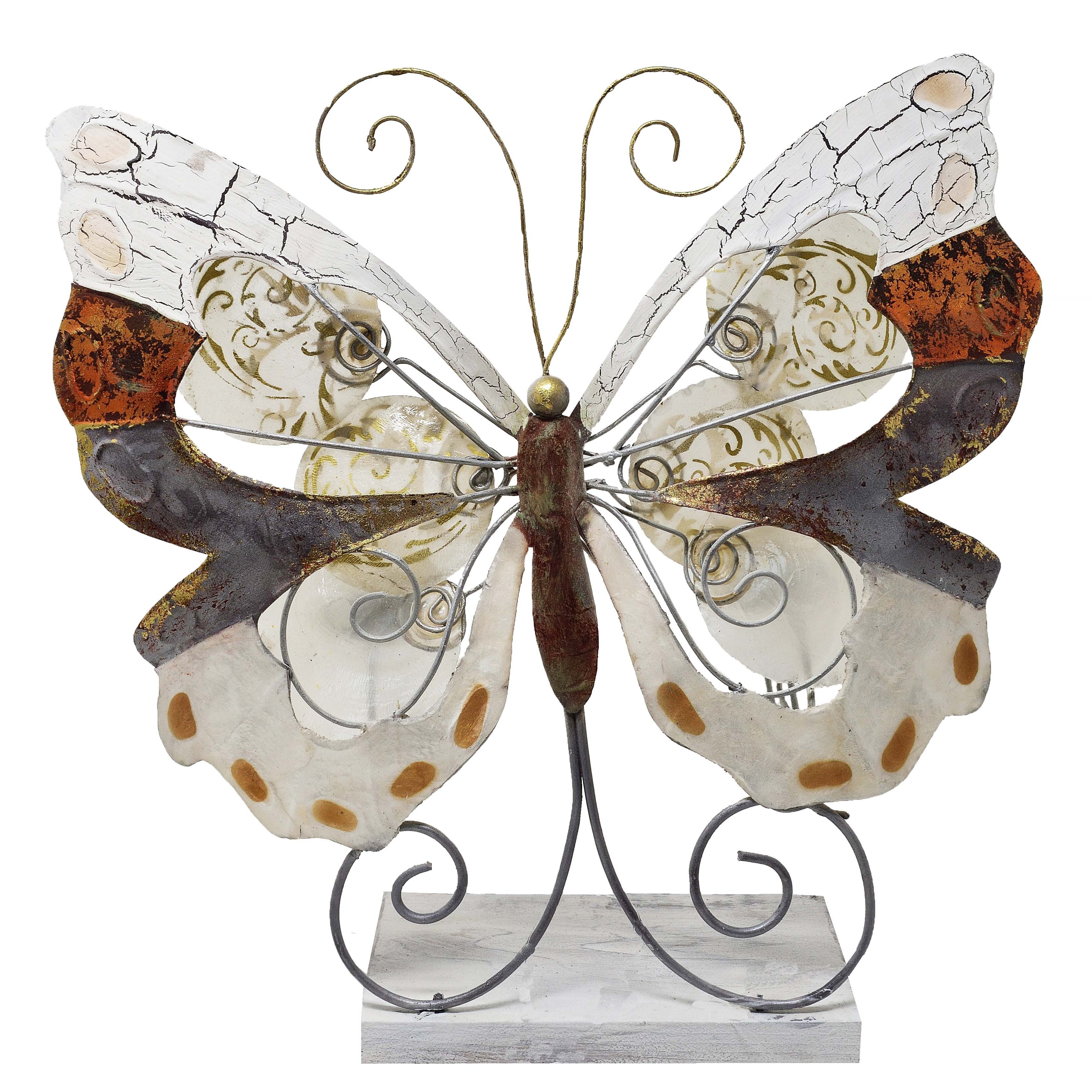 MystiCalls Dekofigur Dekofigur Schmetterling als Teelichthalte Tier Metallf günstig online kaufen