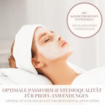 Carenesse Gästehandtücher 6x Gesichts Kompressen 22x70 cm grau mit perfekter Passform, Baumwolle, Hygienische & saugstarke Gesichtstücher für Kosmetik in 100% Baumwolle