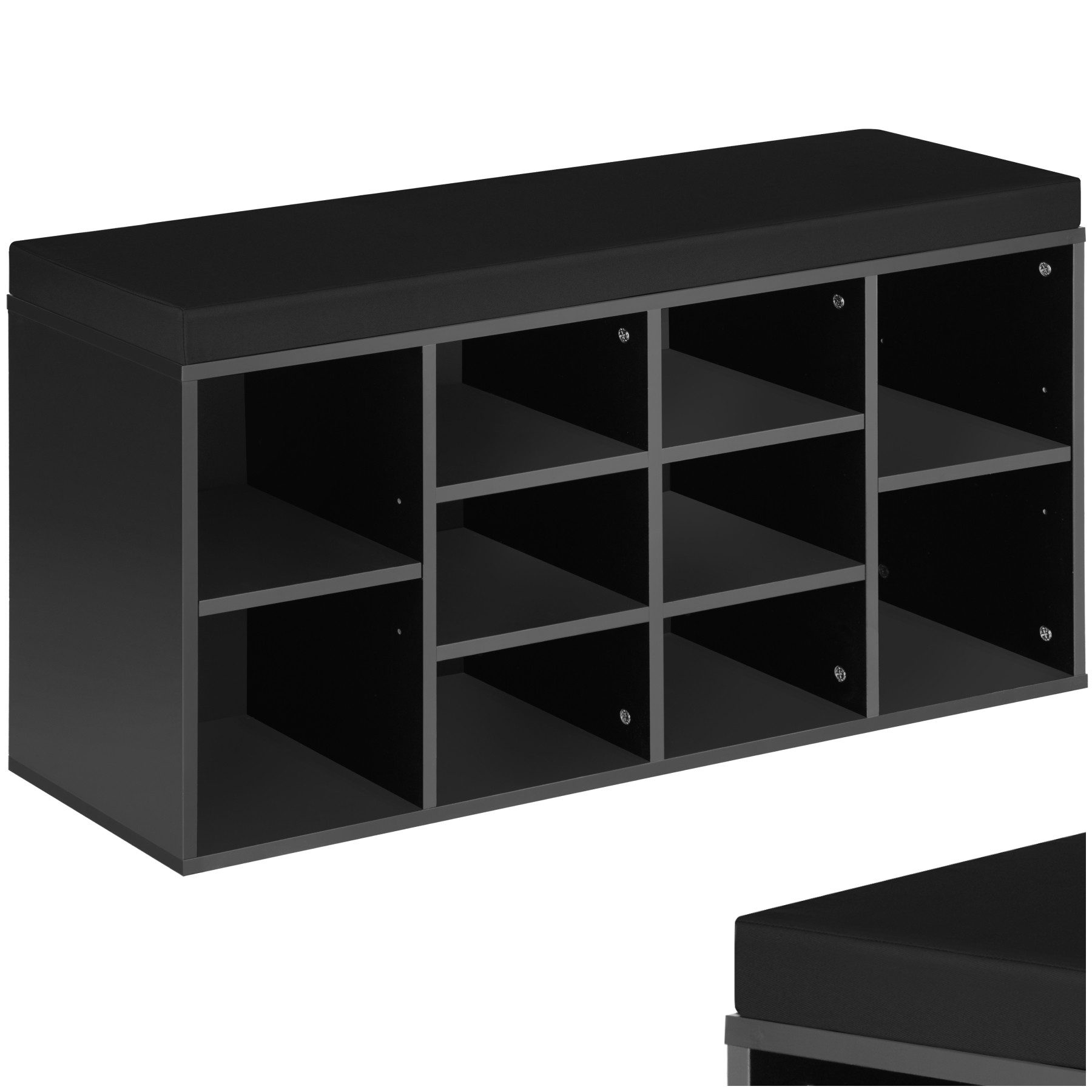 tectake Schuhschrank Schuhregal mit Sitzpolster 103,5x48x30cm (Set mit Schr günstig online kaufen