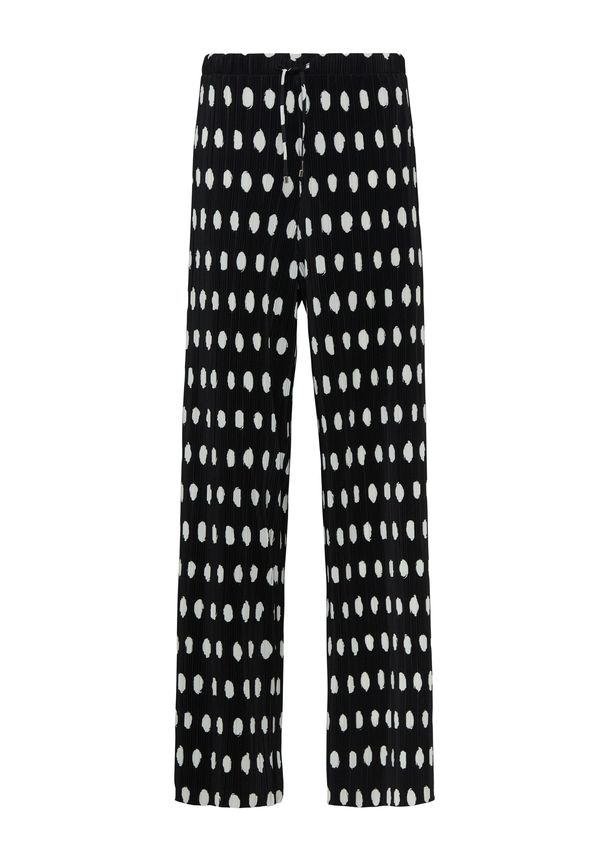s.Oliver Chinos Hose Plissierte Wide-Leg-Hose im Relaxed Fit günstig online kaufen
