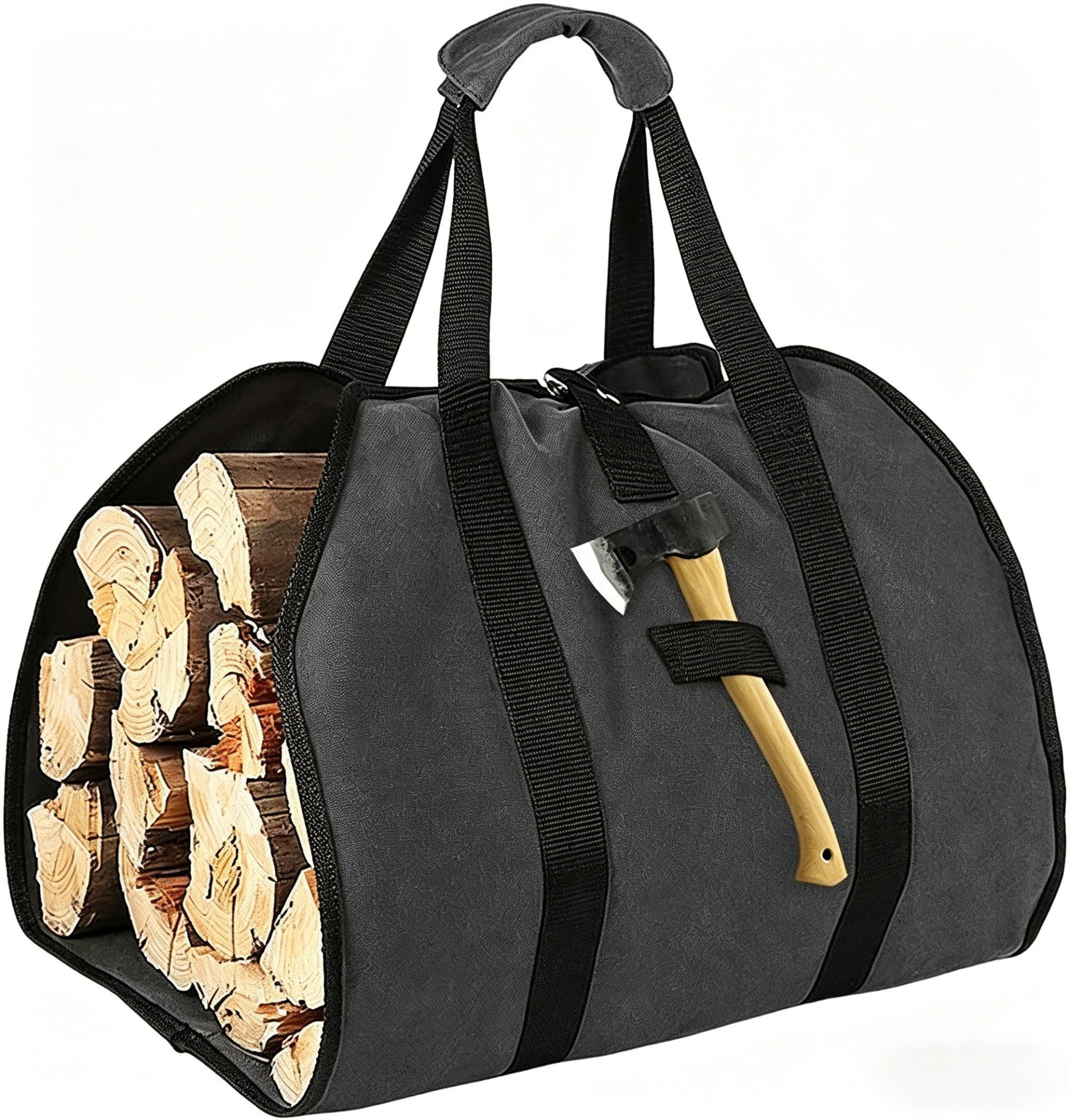 BlingBin Kaminholzkorb Kaminholzträger, Brennholztasche,Holztragetasche,Tragetasche (1 Stück, 1 St., 88*50cm), wasserdicht, groß, für den Außenbereich für Feuerholz, Camping, Grill