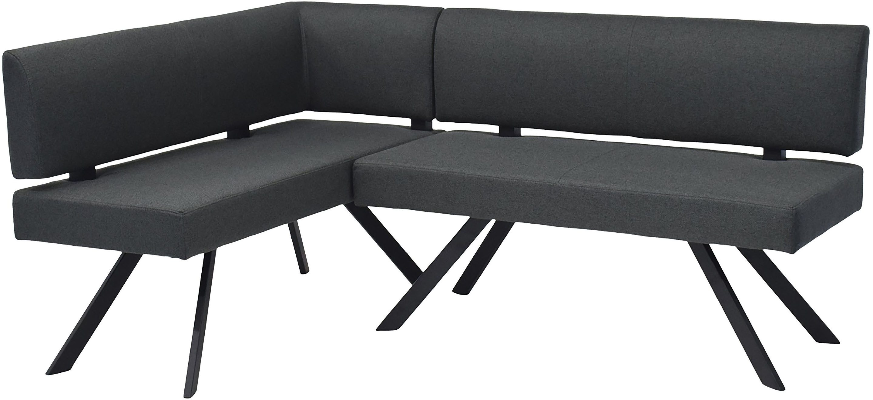 byLIVING Eckbank TORONTO, Webstoff, bis 160 kg, Taschenfederkern, 4-Fußgestell, 3 Sitzplätze