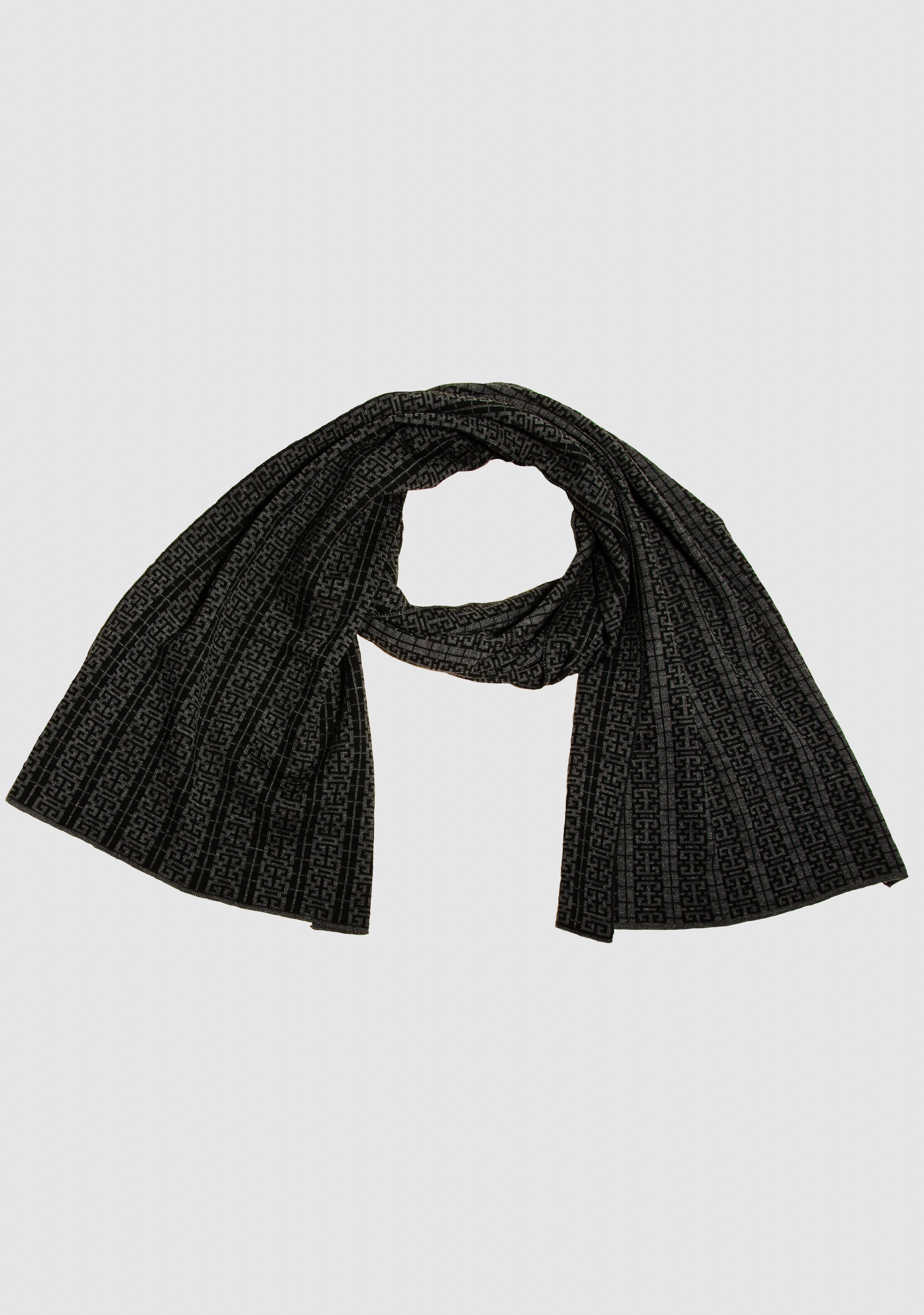 Strickschal in LANARTO Peking Merino extrasoft slow Schal Farben anthrazit_schwarz schönen fashion aus 100%