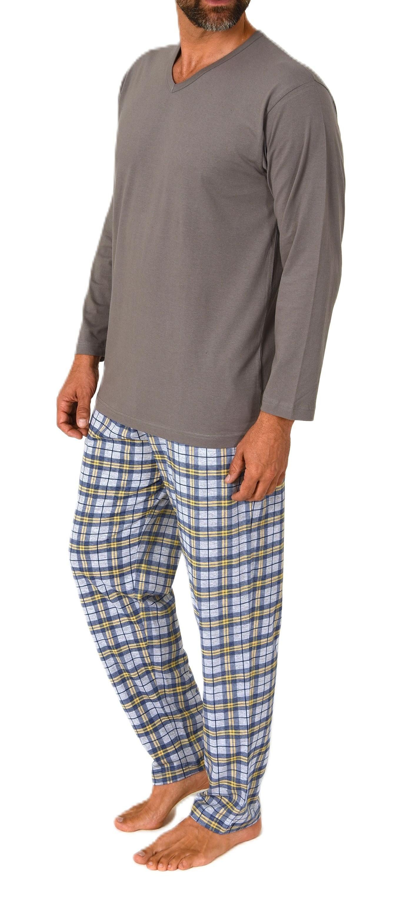 Normann Pyjama Normann Herren Schlafanzug lang mit Karo Hose - auch in Übergröße – Bild 3 von 5