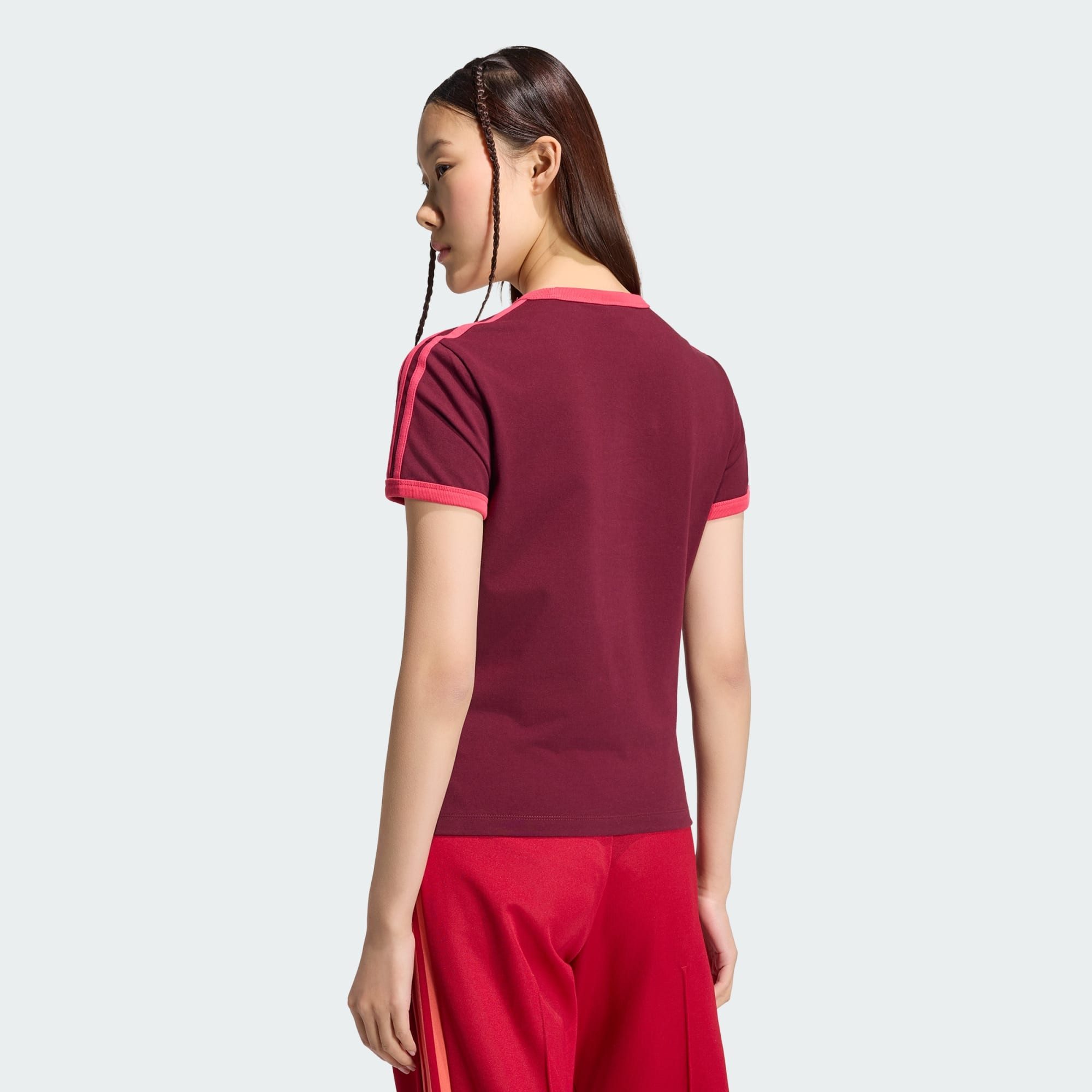 adidas Originals T-Shirt 3-STREIFEN T-SHIRT, SCHMAL GESCHNITTEN (1-tlg)