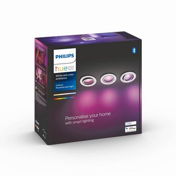 Philips Hue LED Einbauleuchte Centura Einbauspot, LED wechselbar, Leuchtmittel wechselbar