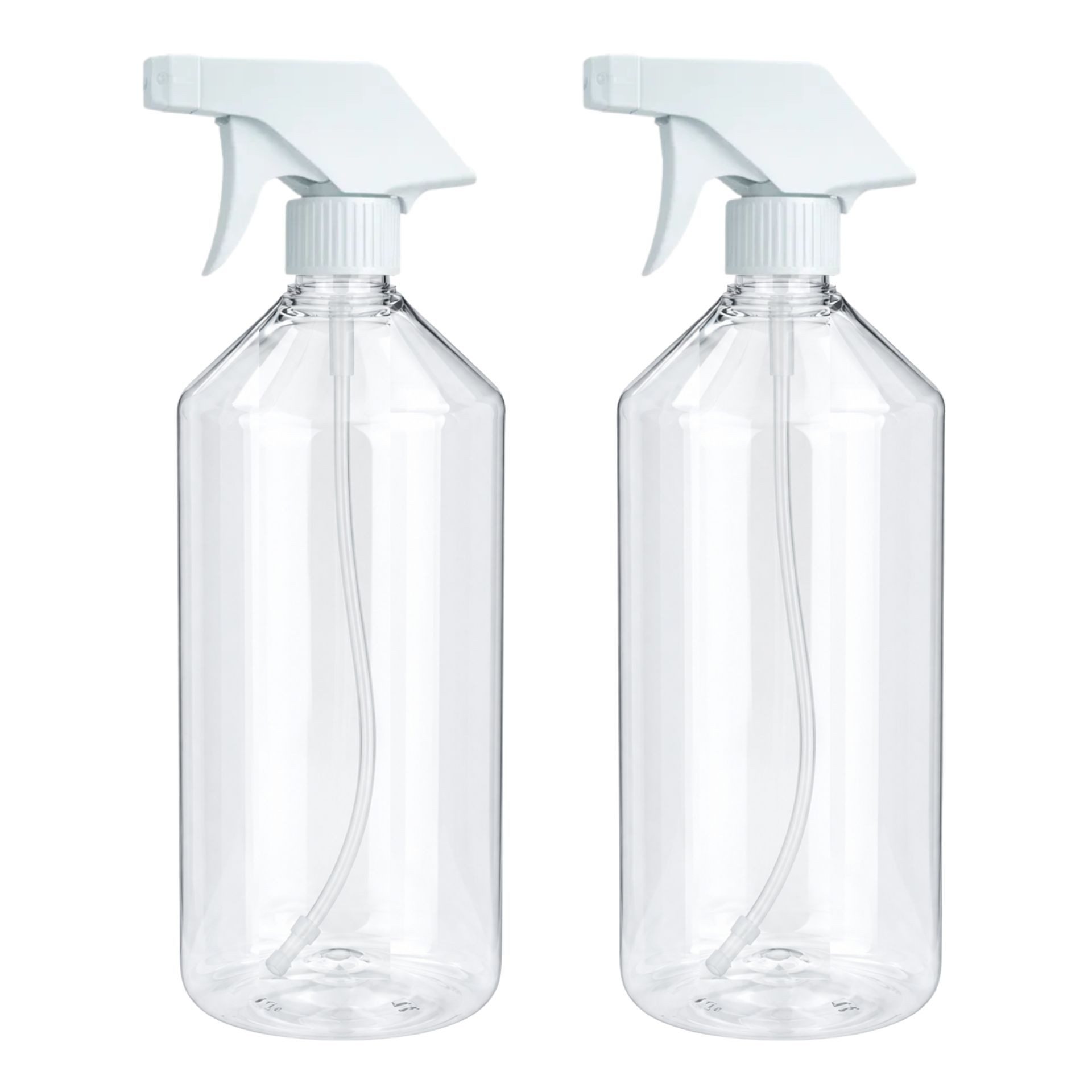 mikken Sprühflasche Plastikflasche mit Sprühpistole 1 Liter PET Flasche mit Trigger, (2-tlg., 2er, 4er, 6er oder 10er Set), auch für ölige Substanzen geeignet, made in Europe