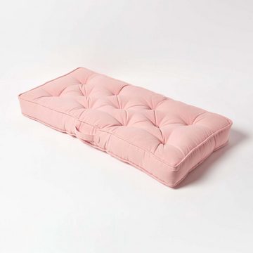Homescapes Sitzkissen Sitzauflage für Zweisitzer-Sofa 100 x 48 cm – dickes Sitzkissen rosa