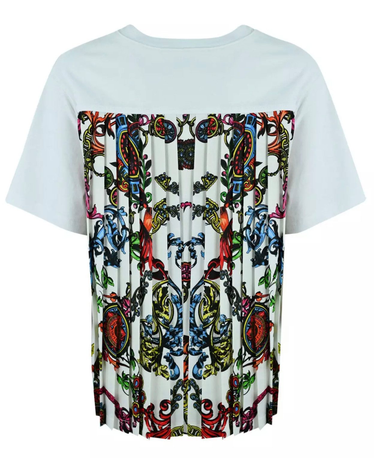 Versace T-Shirt Damen Bluse Barock Plissee Loose Fit Shirt Plissee-Verarbei günstig online kaufen