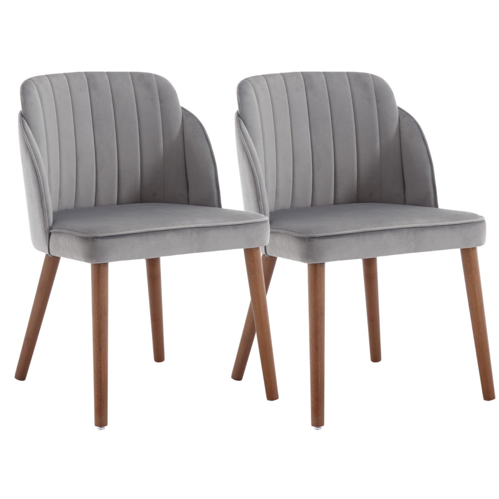 CHAIRUS Polsterstuhl Retro-Samtstühle 2er-Set mit Holzbeinen für Küche & Wohnzimmer (2 St), Esszimmerstuhl, Küchestuhl, Ohrensessel
