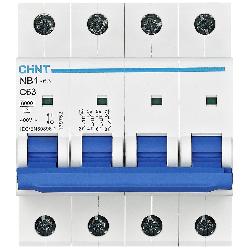 CHINT Schalter Chint 179749 NB1-63 4P C40 6kA DB Leitungsschutzschalter 4polig 40