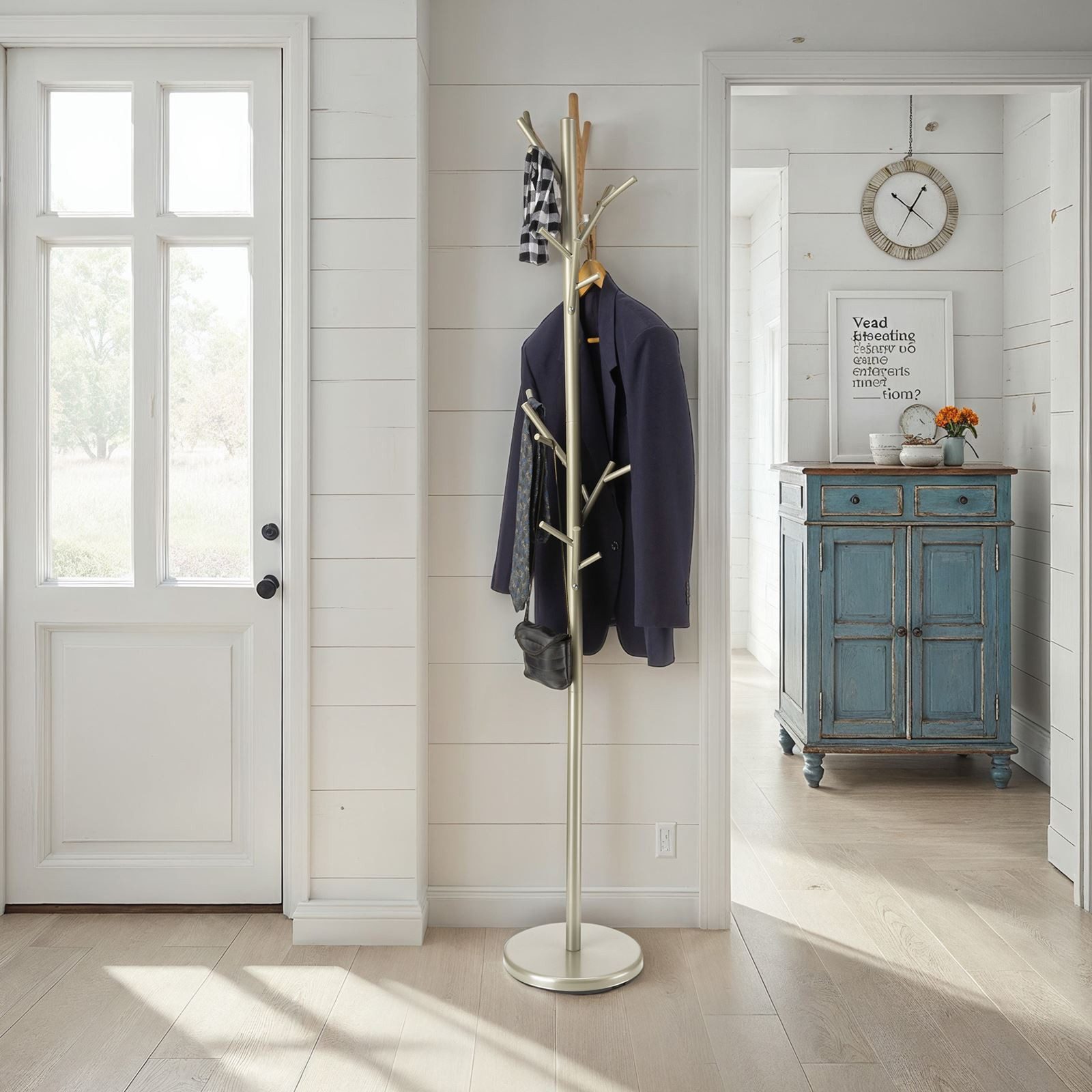 IDIMEX Kleiderständer ZENO, Garderobenständer mit 6 Haken aus Metall Flur C günstig online kaufen