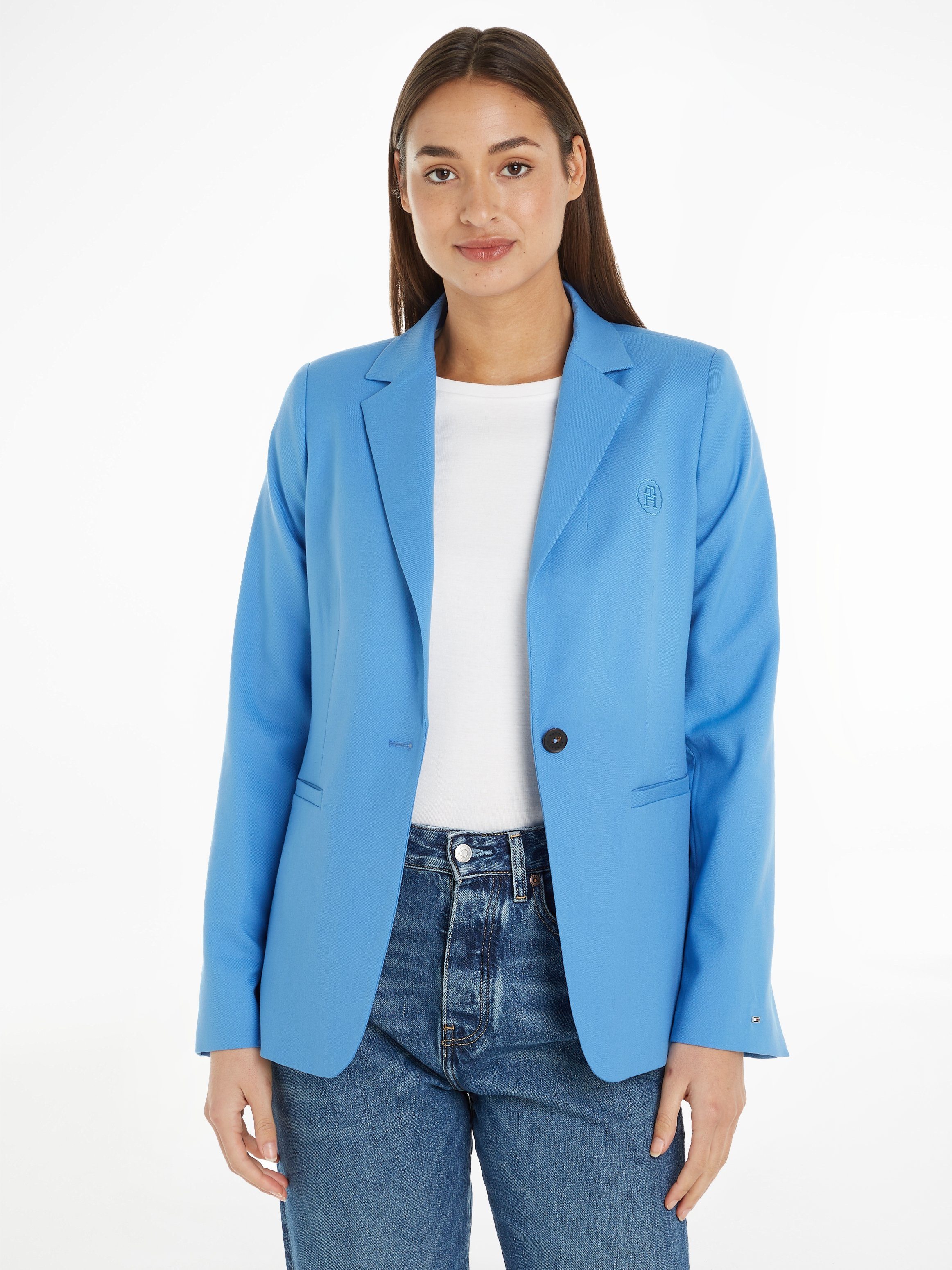 Mit bester Qualität! Tommy Hilfiger Longblazer SMD BLAZER Logostickerei Blue_Spell mit SB REGULAR CORE