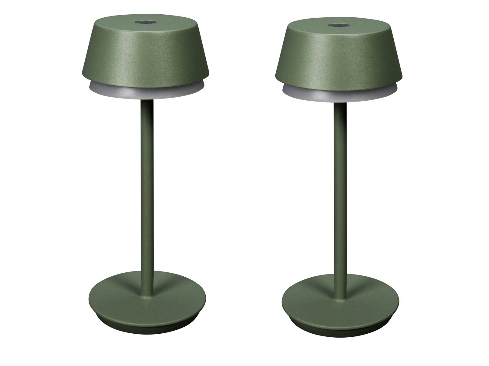 KONSTSMIDE LED Außen-Tischleuchte, Farbwechsel, LED fest integriert, Warmweiß - Neutralweiß, 2er Set Tischlampen AKKU kabellos Lampe ohne Strom-Kabel, Höhe 30cm