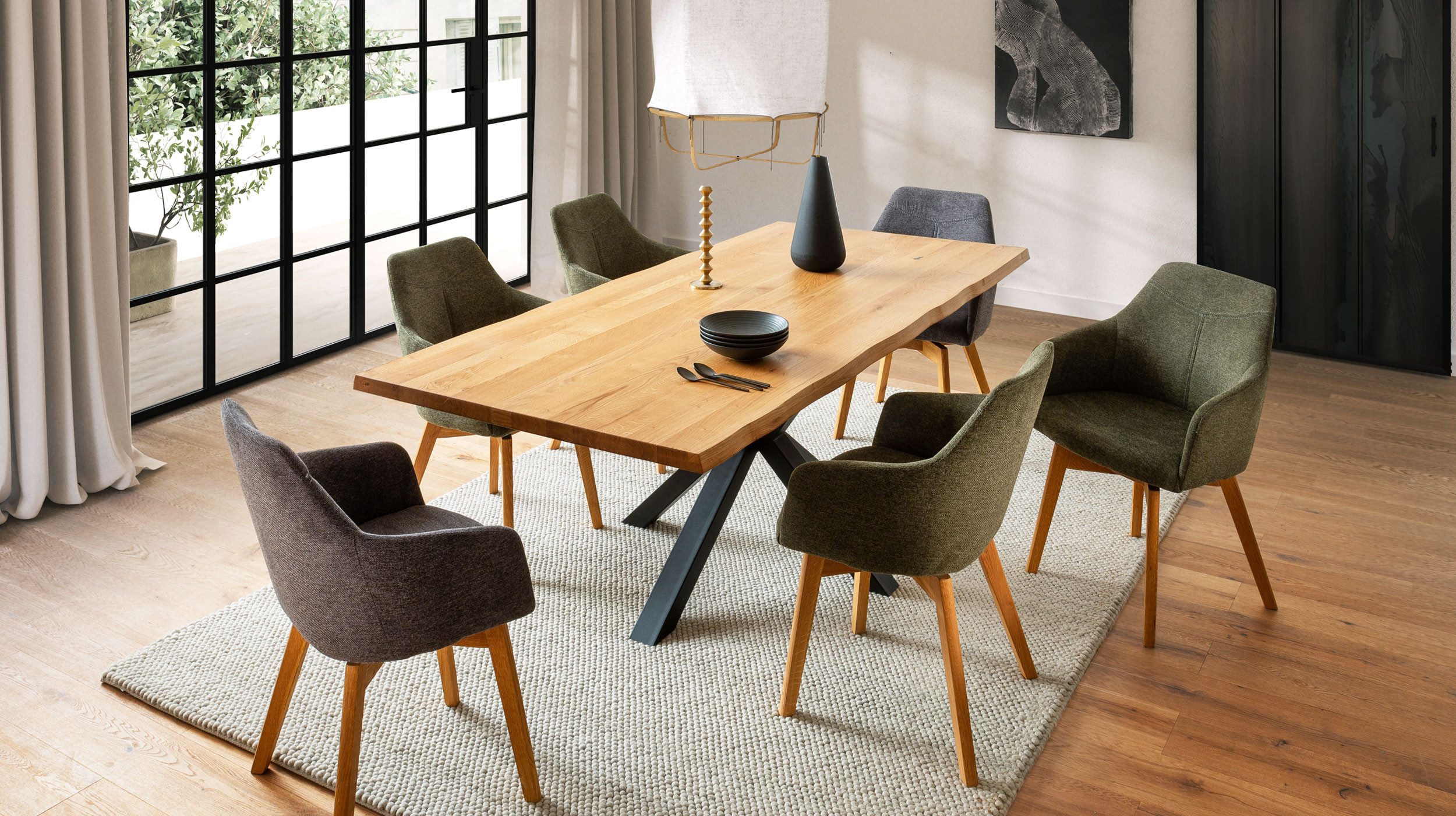 Massivart® Baumkantentisch DAHLIA Wildeiche geölt /massive günstig online kaufen