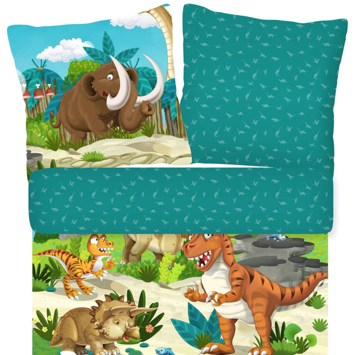 ESPiCO Kinderbettwäsche Urzeit Trendy Bedding, Renforcé, 2 teilig, T-Rex, M günstig online kaufen