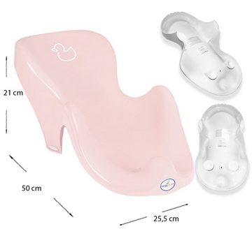 Tega-Baby Babybadewanne 5 Teile SET – DUCK - Rosa - - - Badeset Baby Wanne 86 cm, (Premium.S –Set 5 tlg Made in Europe), = BABYWANNE + BADESITZ + TÖPFCHEN + WC AUFSATZ + HOCKER