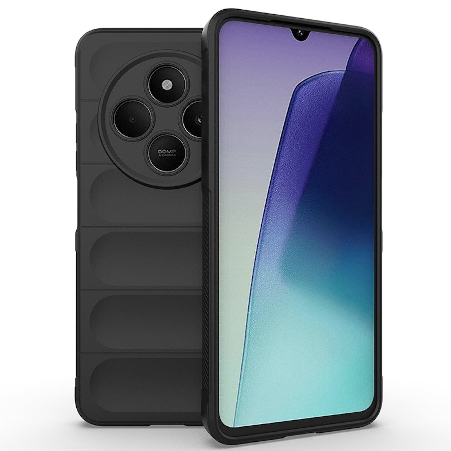 Wigento Handyhülle Für Xiaomi Redmi 14C 4G Magic Shield TPU Hülle Flanell - Innenfutter, TPU Hülle mit Flanell-Innenfutter für Rundumschutz