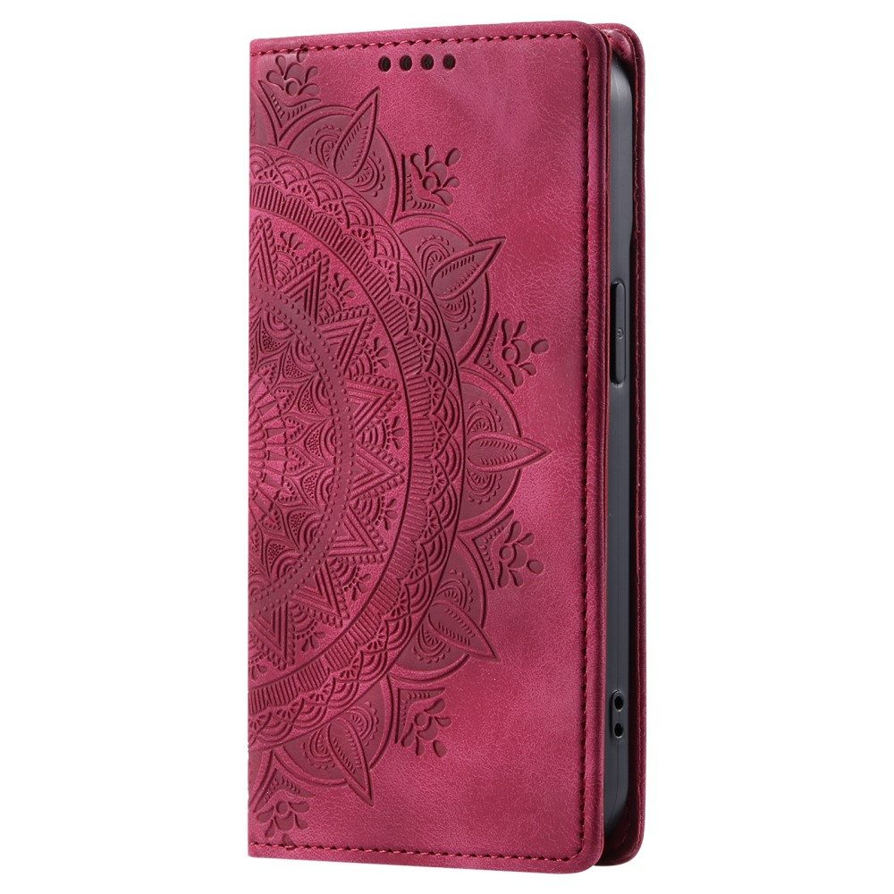 CoverKingz Handyhülle Hülle für Apple iPhone 16e Handyhülle Flip Case Cover Tasche Etui 15,5 cm (6,1 Zoll), Klapphülle Schutzhülle mit Kartenfach Schutztasche Motiv Mandala