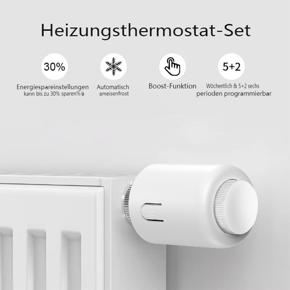 Insma Heizkörperthermostat, (Smart Heizungsregler Heizungssteuerung, 1 St) App & Sprachsteuerung mit Alexa/Google