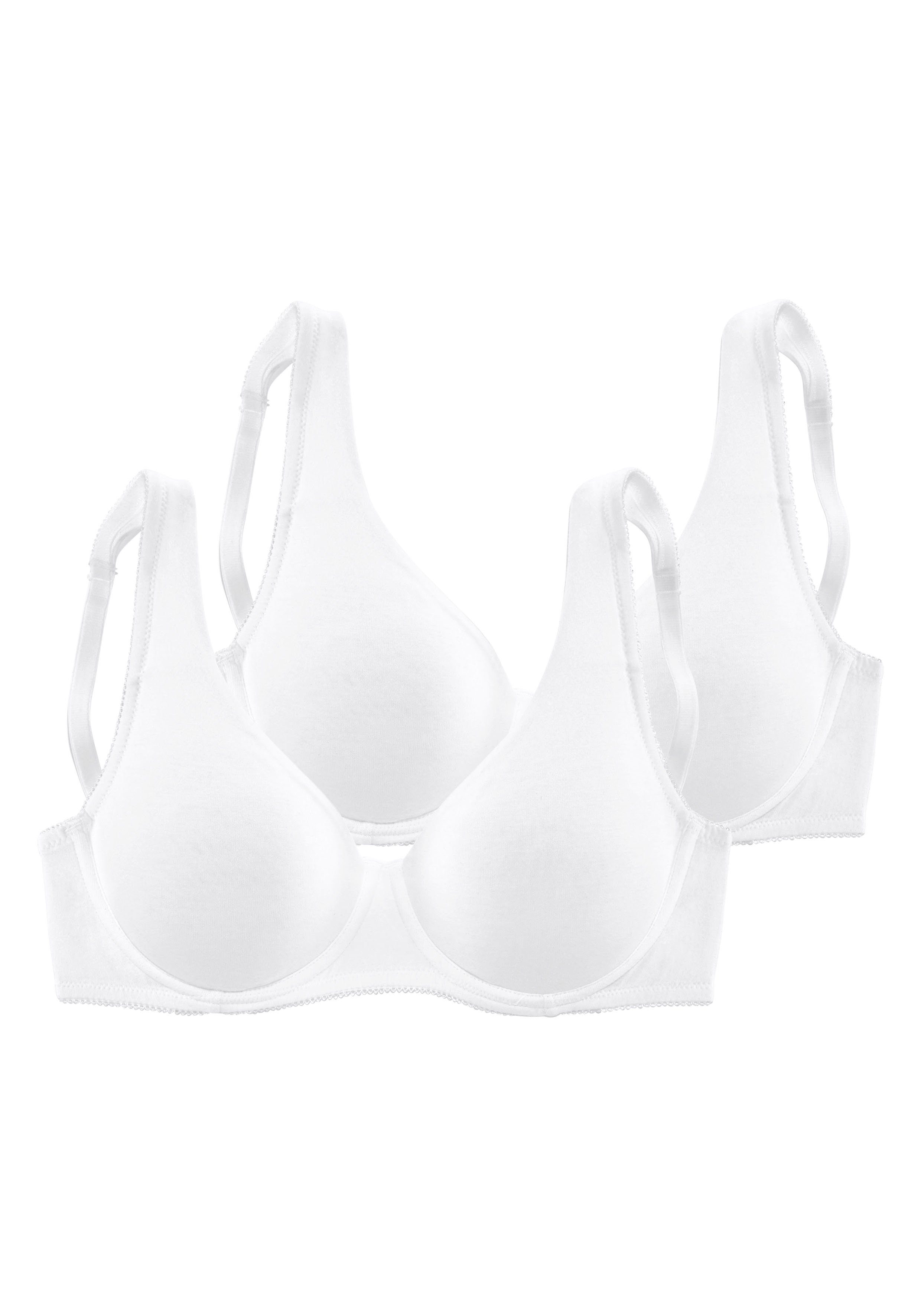 Minimizer-BH fleur Baumwolle, Dessous aus Basic Bügel (Packung, petite mit Stück) 2xweiß 2