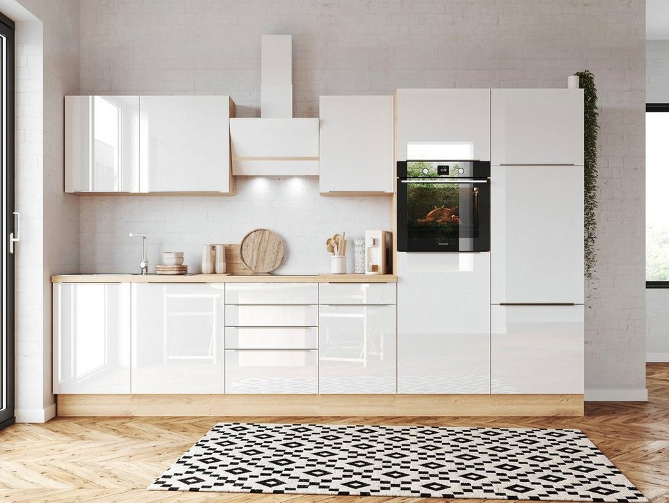 RESPEKTA Küchenzeile Safado aus der Serie Marleen, Breite 340 cm, mit Soft- Close, in exklusiver Konfiguration für OTTO, Alle Scharniere der Türen mit  Soft-Close Funktion