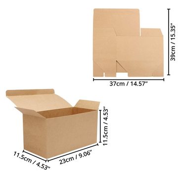 Belle Vous Geschenkbox Geschenkboxen aus Kraftpapier (20 Stück), Kraft Paper Gift Boxes (20 Pack)