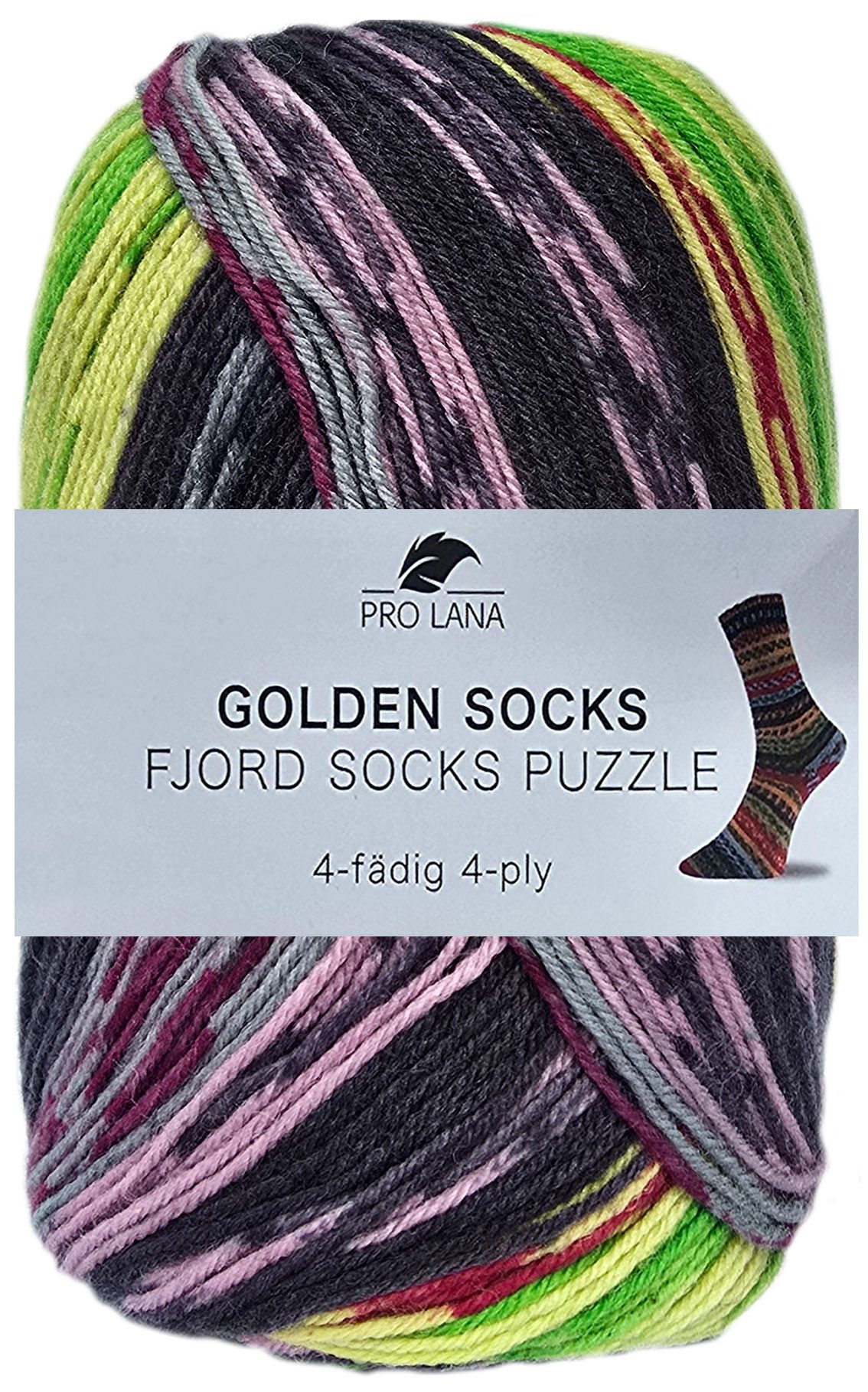 Pro Lana 100 Gramm Pro Lana Golden Socks Fjord Socks Puzzle Farbauswahl Häkelwolle