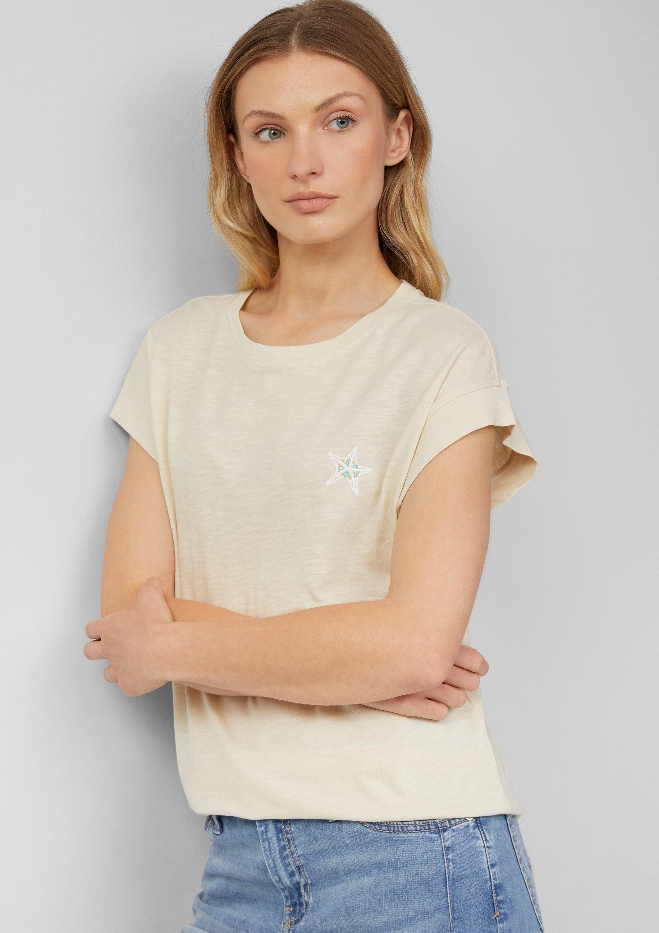 s.Oliver Kurzarmshirt T-Shirt T-Shirt im Relaxed Fit mit kleinem Artwork günstig online kaufen