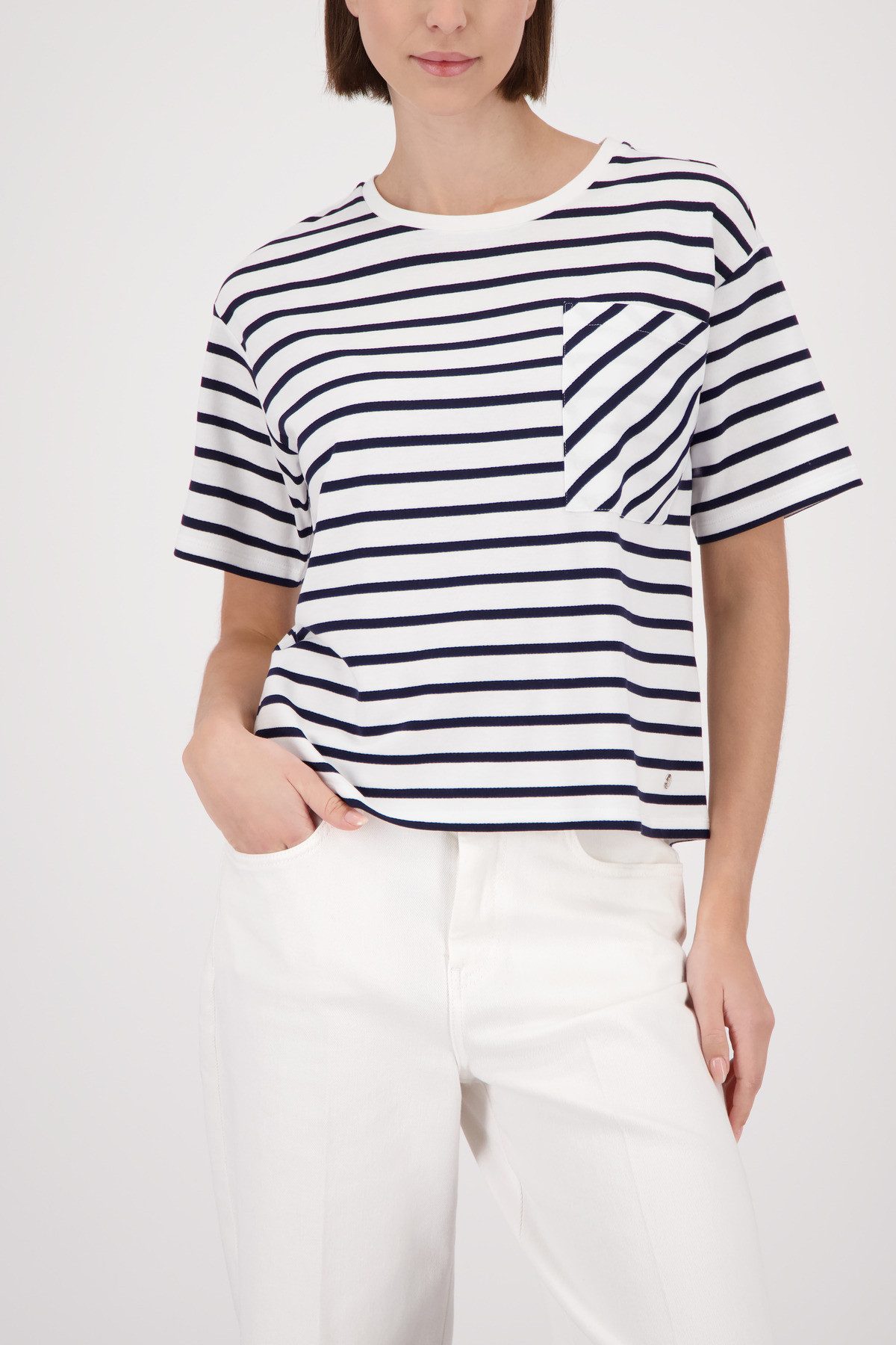 Monari T-Shirt Regular fit mit Rundhalsausschnitt