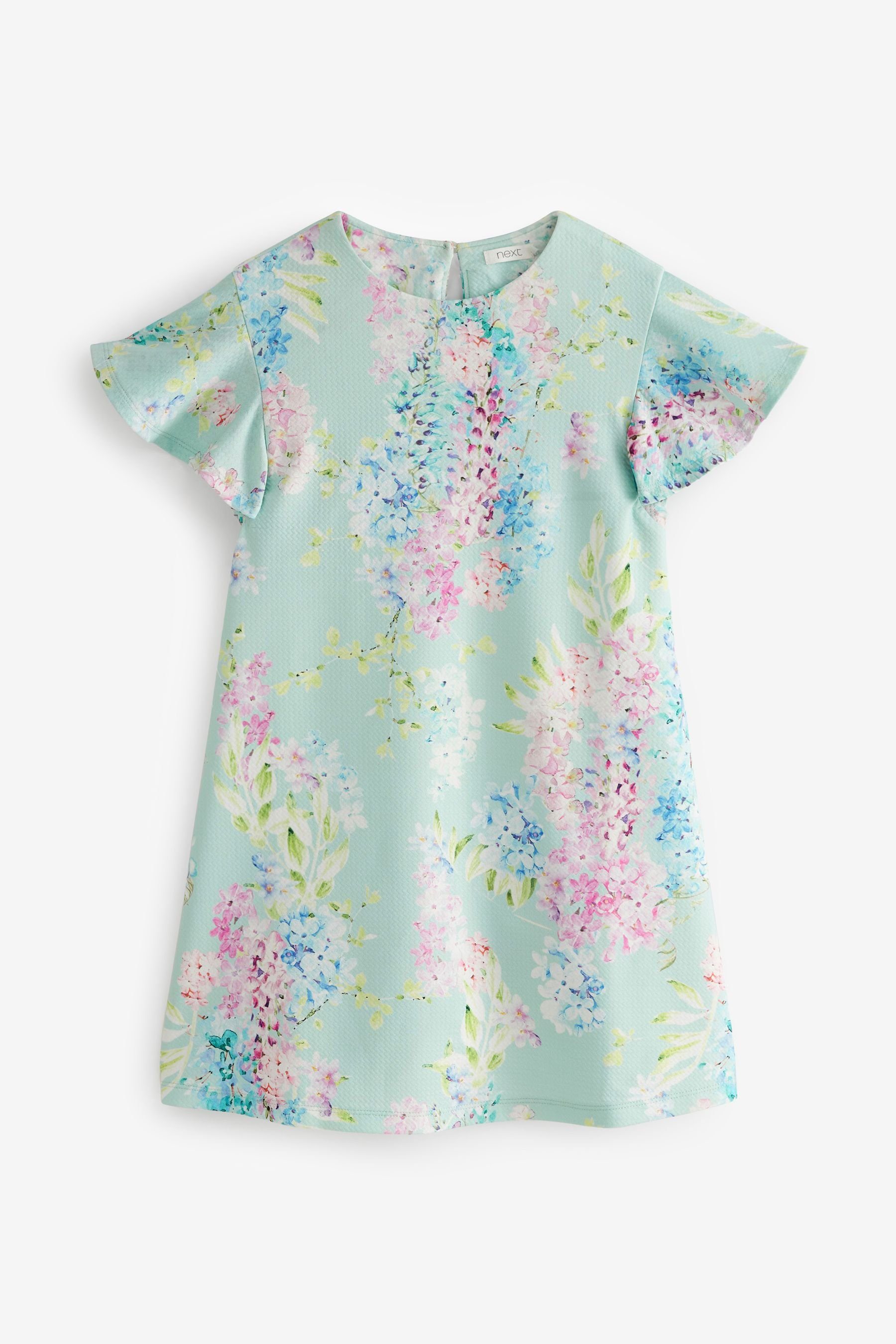 Green/ Next (1-tlg) Partykleid Mint Soft Floral Festliches Pink Blue/ Kleid