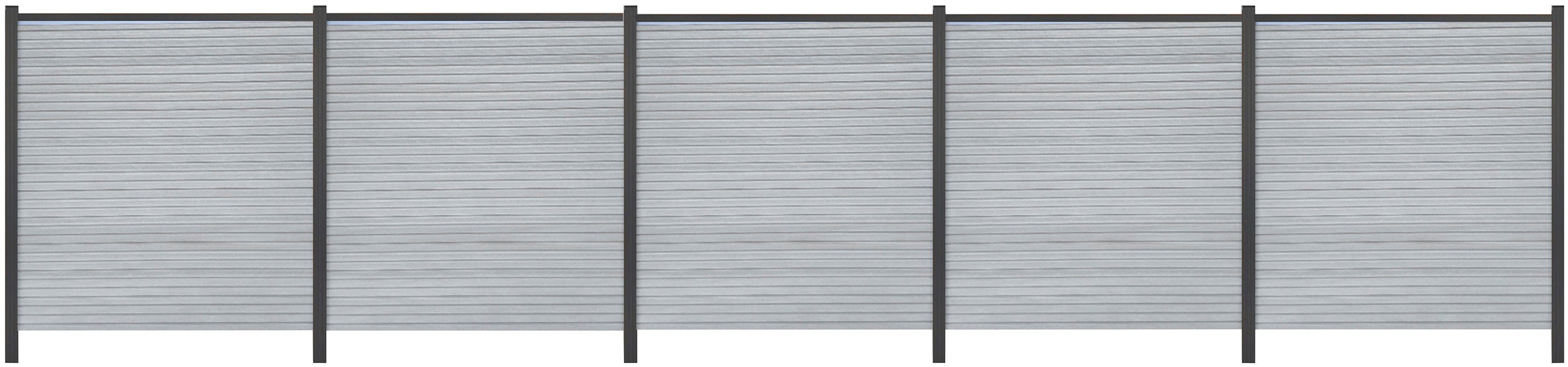 Tetzner & Jentzsch Sichtschutzelement WARREN 3, (Set), pflegeleicht, coextrudierte Oberfläche, Design-Oberfläche